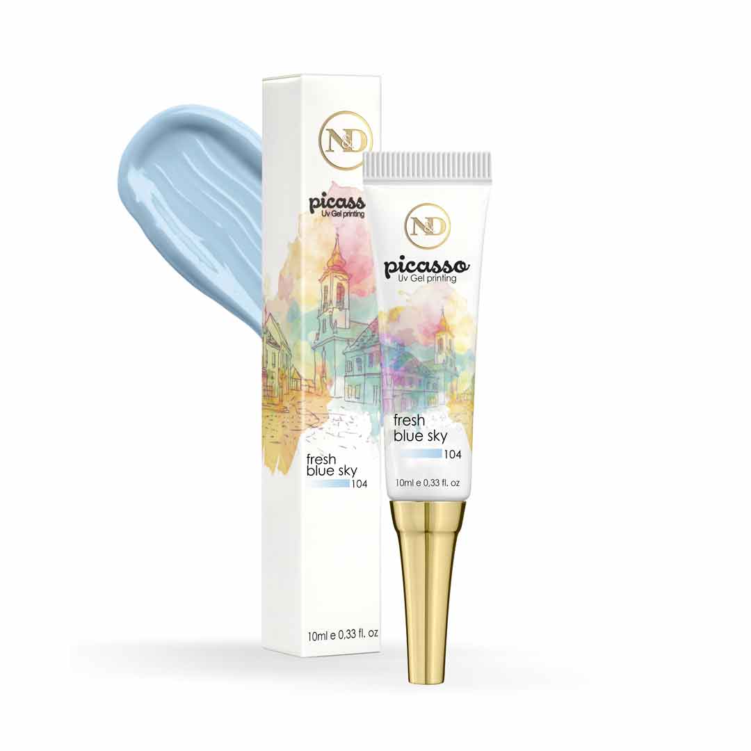 picasso |  פיקאסו - ג'ל ציור לקישוטי ציפורניים - 104 שמיים צחורים