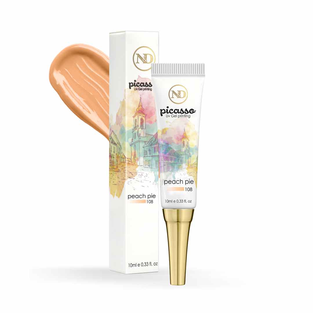 picasso |  פיקאסו - ג'ל ציור לקישוטי ציפורניים - 108 אפרסק