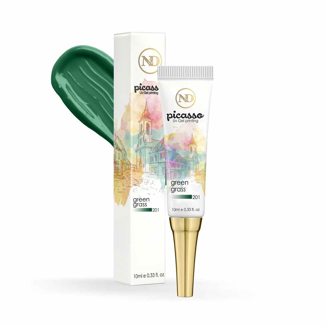 picasso |  פיקאסו - ג'ל ציור לקישוטי ציפורניים - 201 ירוק גראס
