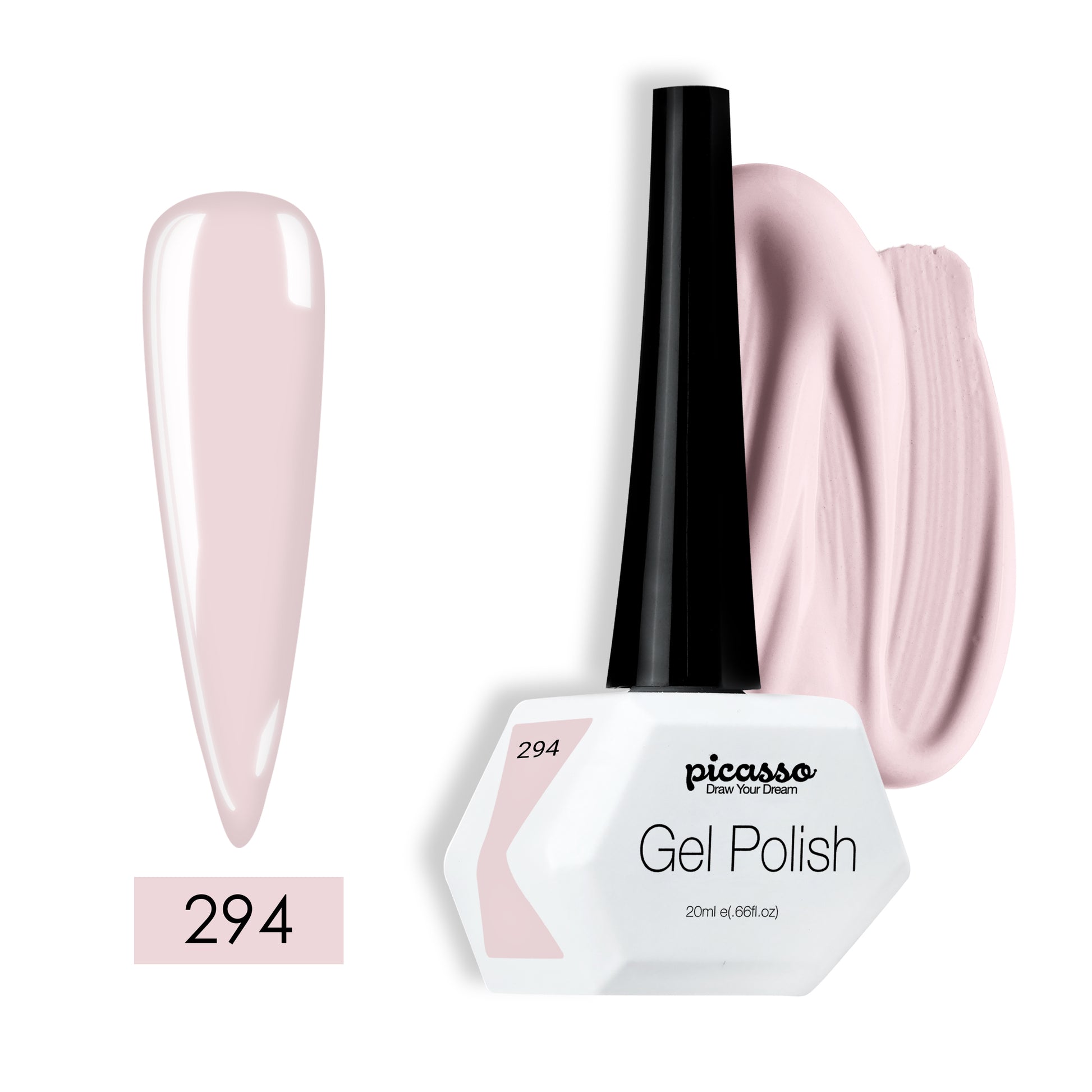 פיקאסו לק ג'ל 294 פנסי ויויד ורוד שקוף (בסיס בסיס לפרנץ')