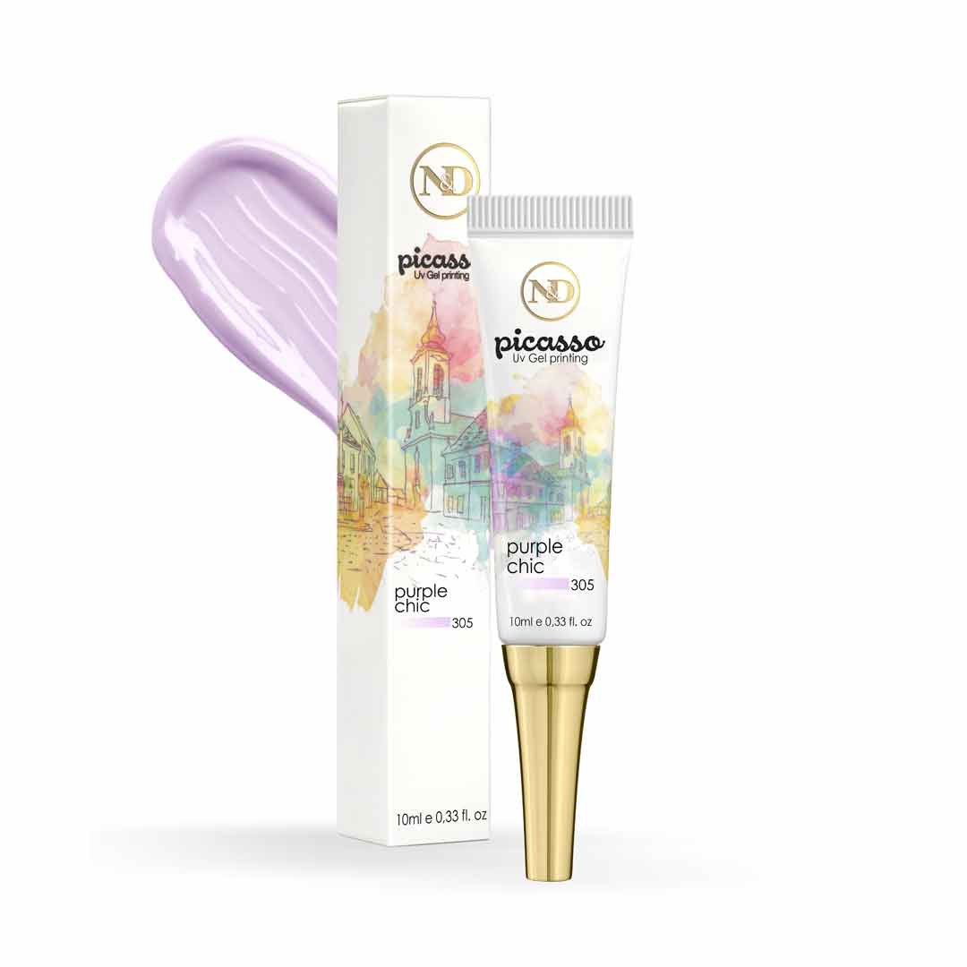 picasso |  פיקאסו - ג'ל ציור לקישוטי ציפורניים - 305 סגול בסטייל