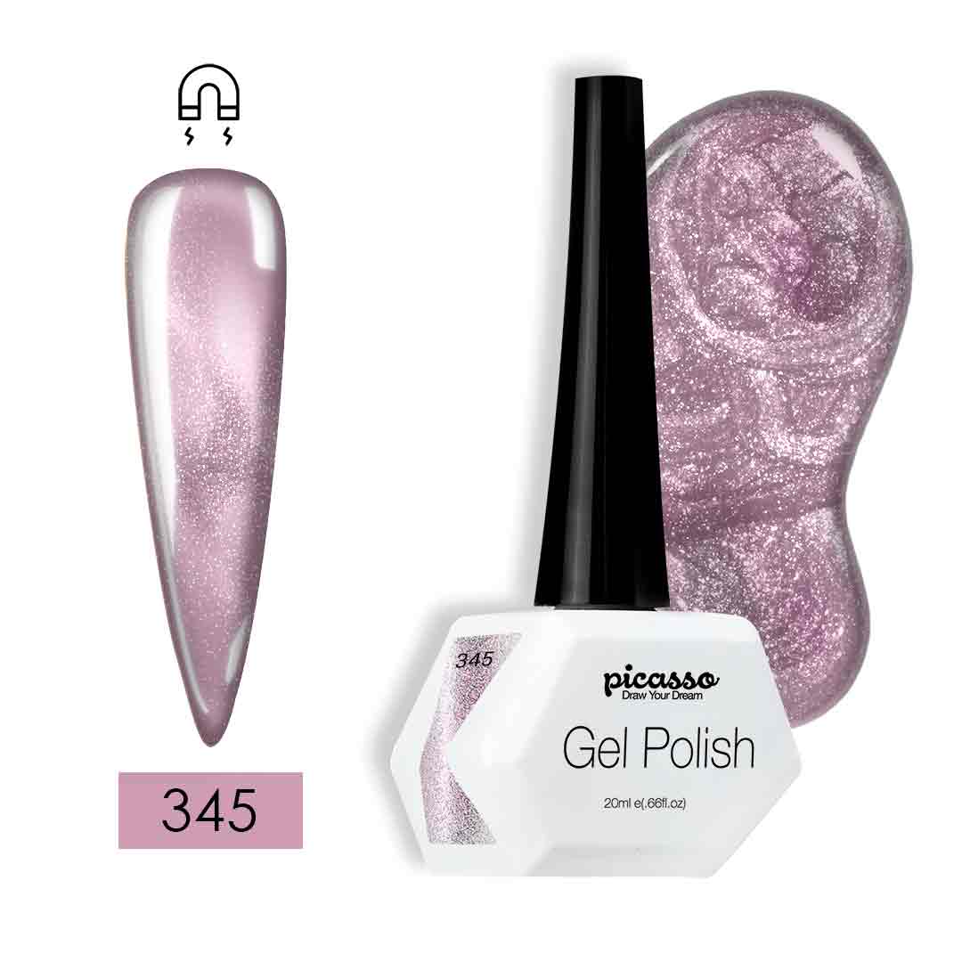 פיקאסו לק ג'ל עין החתול 345 גלקסיה מנצנצת טובלת בורוד