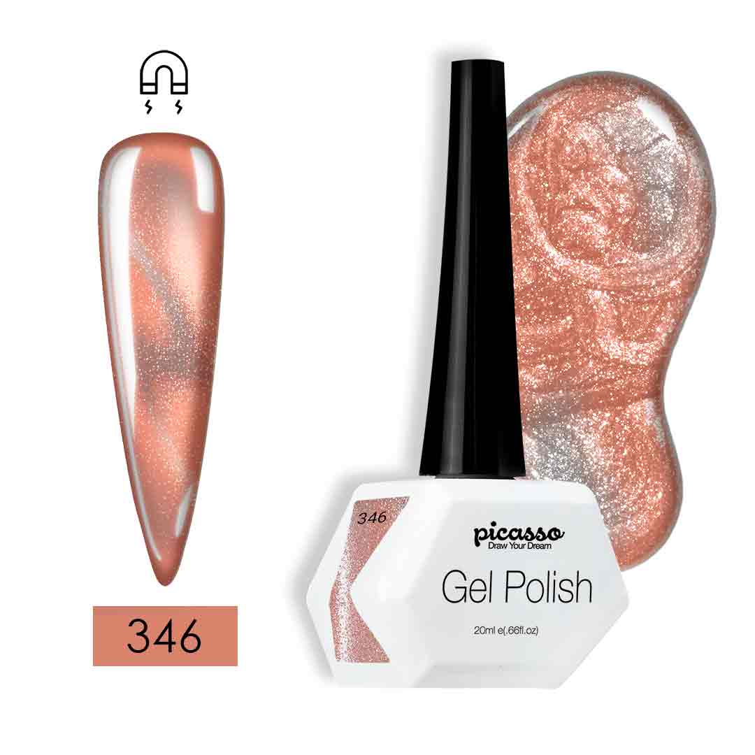 פיקאסו לק ג'ל עין החתול 346 גלקסיה מנצנצת טובלת בברונזה