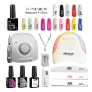 אן אנד די ערכת לק ג'ל גולד פרמיום עם גווני קיץ