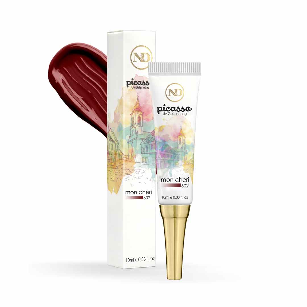 picasso |  פיקאסו - ג'ל ציור לקישוטי ציפורניים - בורדו 602