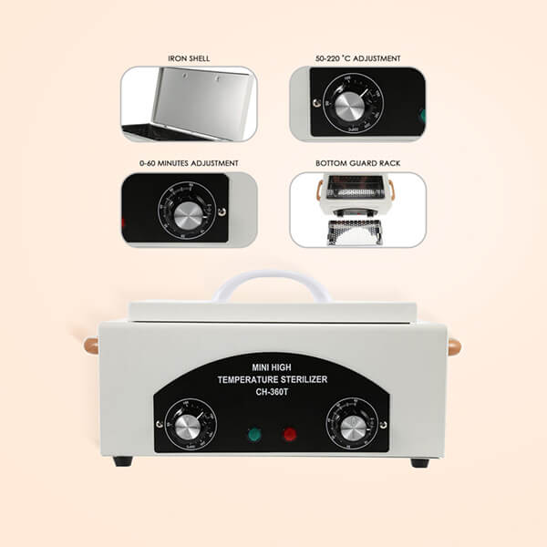 סטריליזטור חיטוי בחום גבוהה וסטריליזטור אולטראסוניק ושקיות עיקור