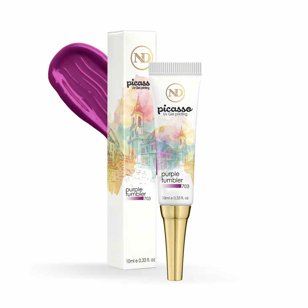 picasso |  פיקאסו - ג'ל ציור לקישוטי ציפורניים - 703 סגול