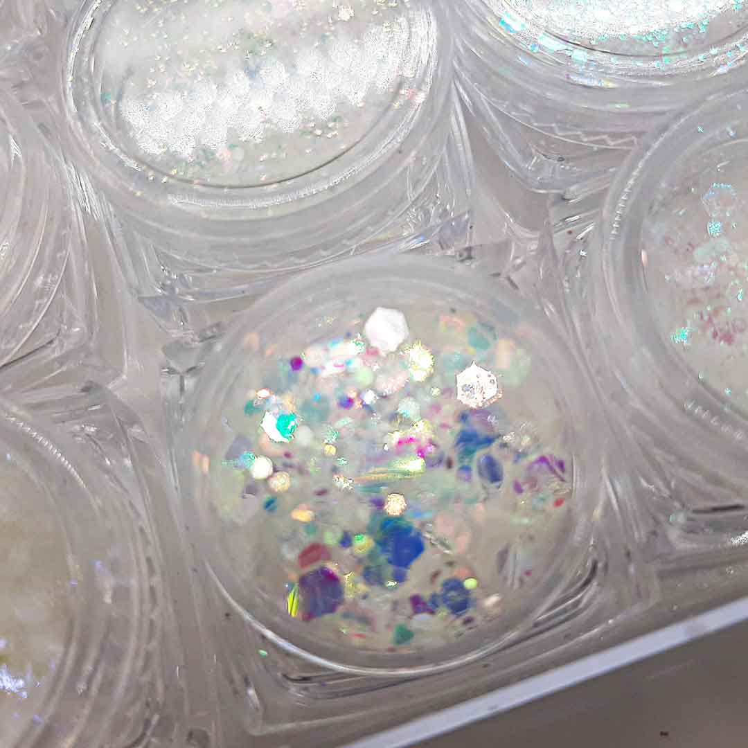 אן אנד די מארזי קישוט גדולים לקישוט ציפורניים - פייטים בצורת משושים