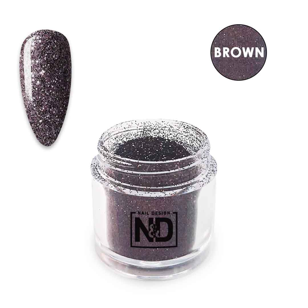 אן אנד די אבקת פיגמנט עם נצנצים - חום