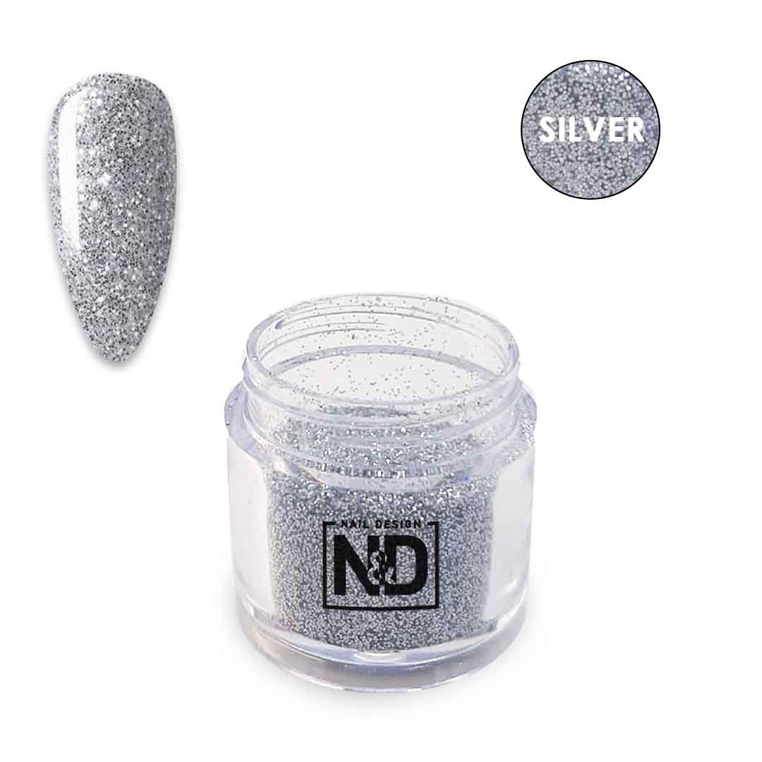 אן אנד די אבקת פיגמנט עם נצנצים - כסף