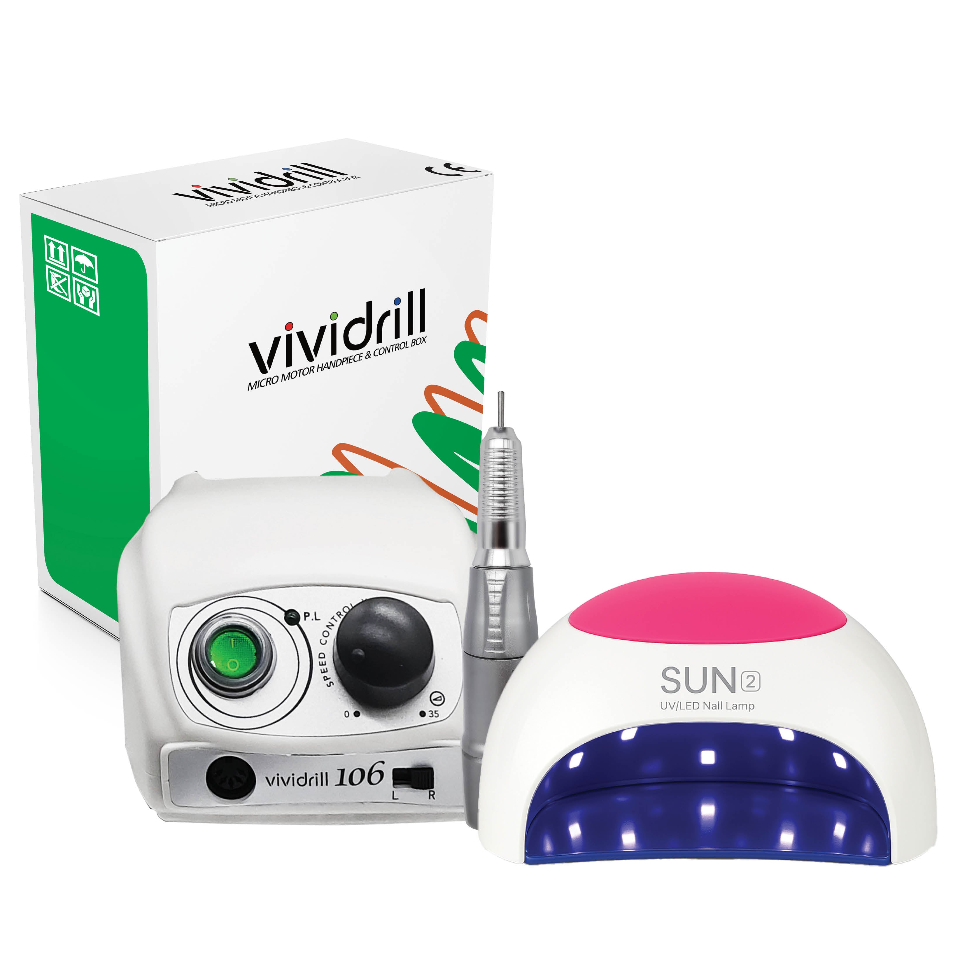 מכונת שיוף ויוידריל 106 +מנורת ייבוש סאן 2