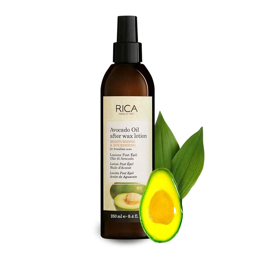 ריקה תחליבים לפני/אחרי שעווה להרגעת העור