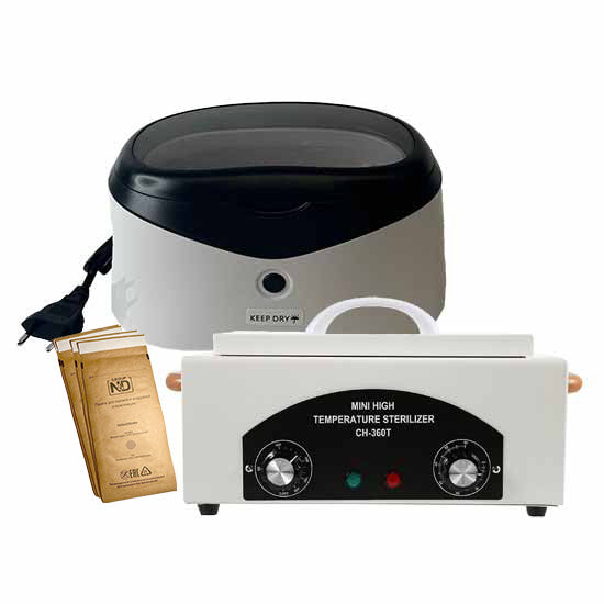 סטריליזטור חיטוי בחום גבוהה וסטריליזטור אולטראסוניק ושקיות עיקור