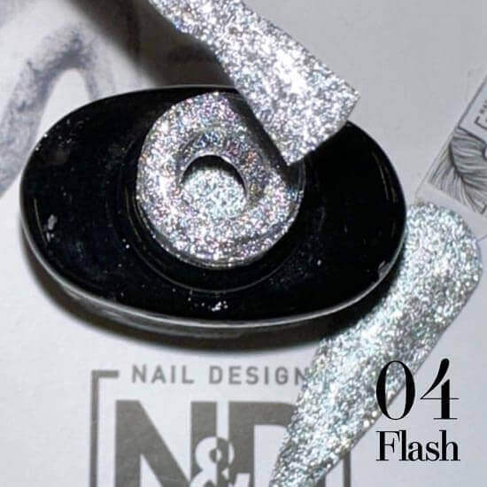 לק ג'ל אן אנד די פלאש 04 בצבע כסף