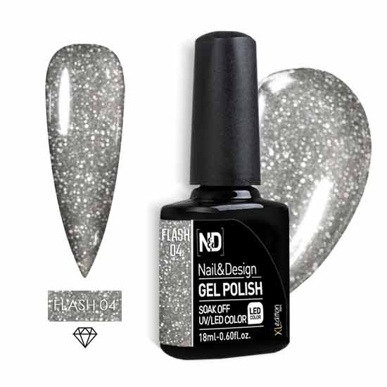אן אנד די לק ג'ל פלאש 04 בצבע כסף