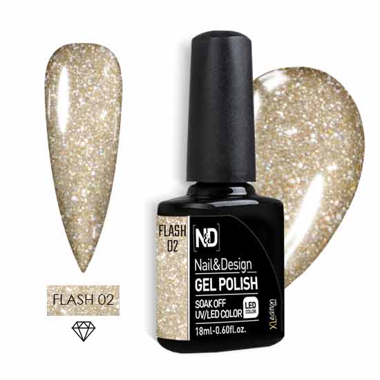 אן אנד די לק ג'ל פלאש 02 בצבע זהב