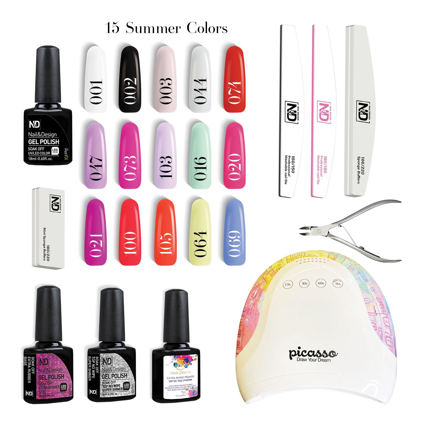 אן אנד די ערכת לק ג'ל פרמיום עם גווני קיץ