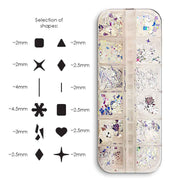 אן אנד די מארזי קישוט לציפורניים - פייטים לייזר בצורות שונות