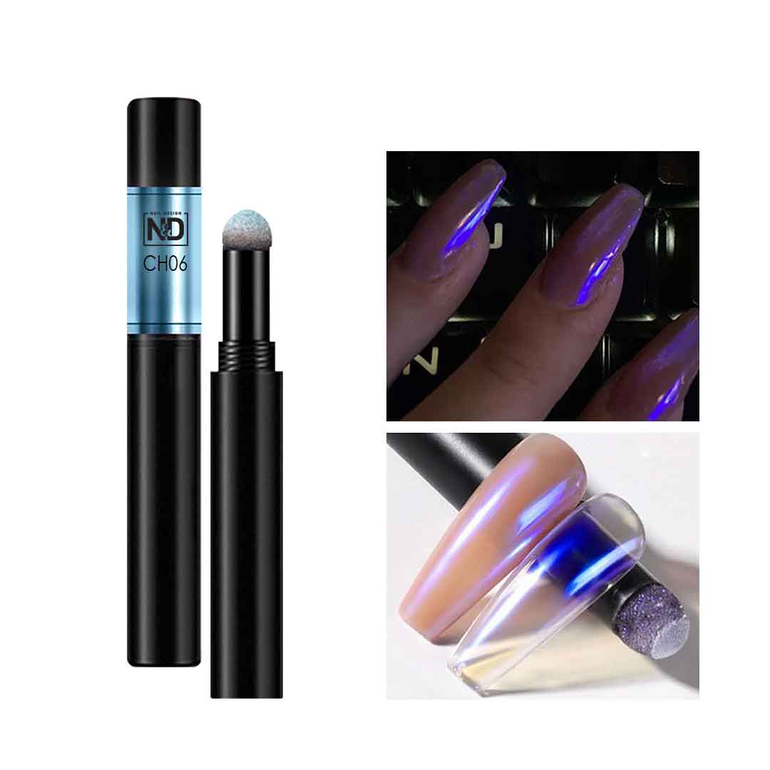 אן אנד די עט הולוגרמה לקישוט ציפורניים - כחול (6)