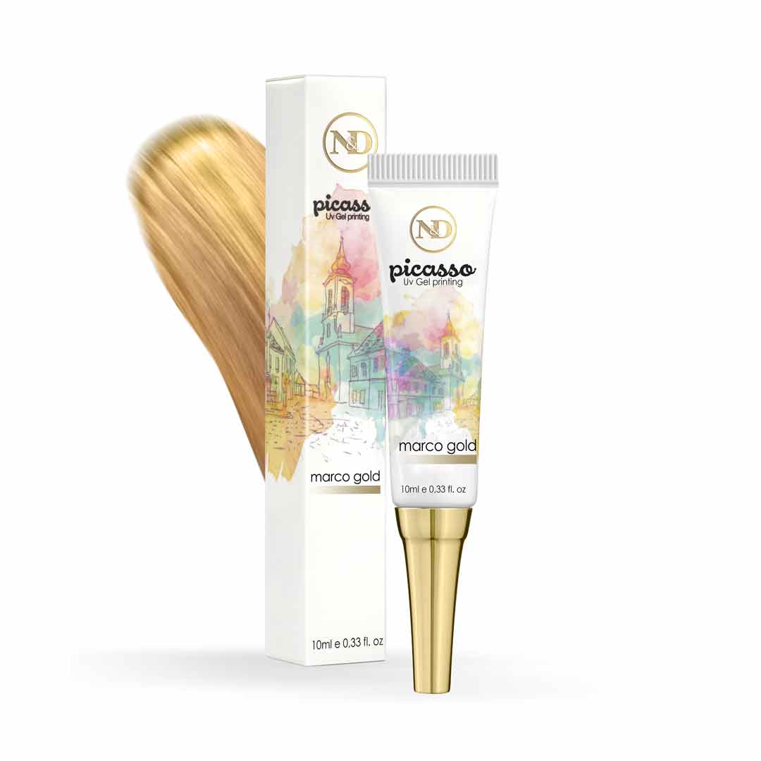 picasso |  פיקאסו - ג'ל ציור לקישוטי ציפורניים - זהב