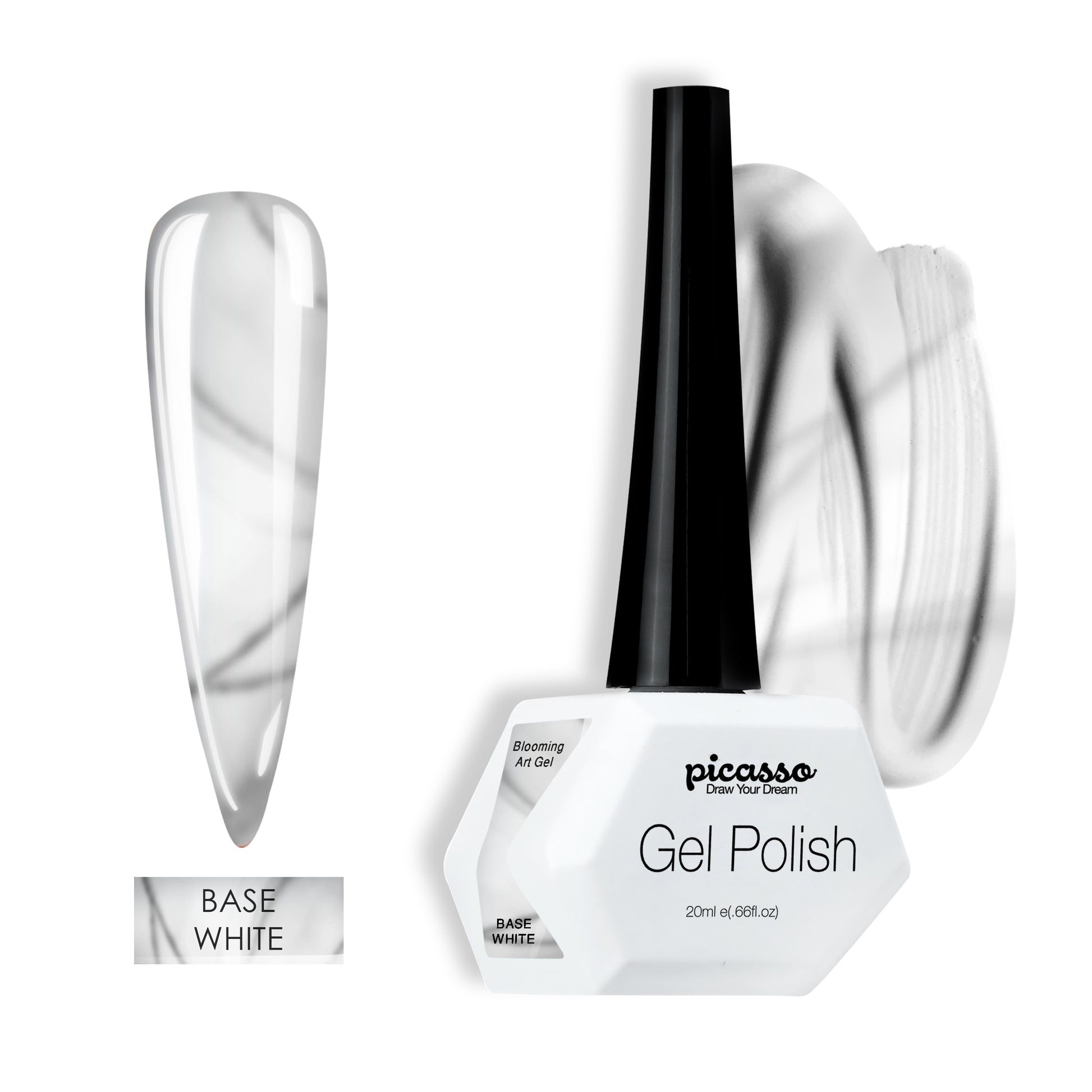 פיקאסו לק ג'ל מתפשט בסיס לבן