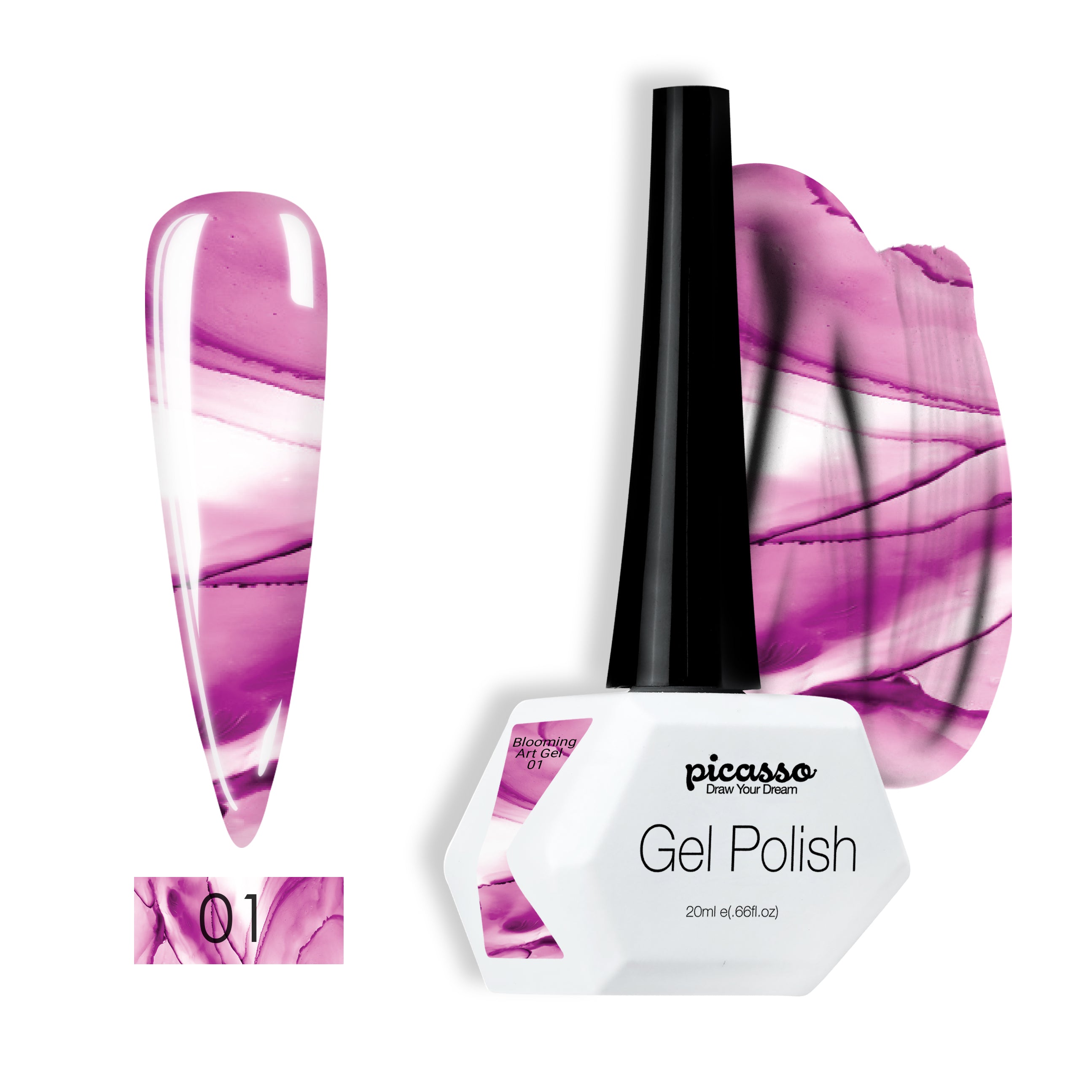 פיקאסו ג'ל מתפשט מס' 1 סגול בהיר