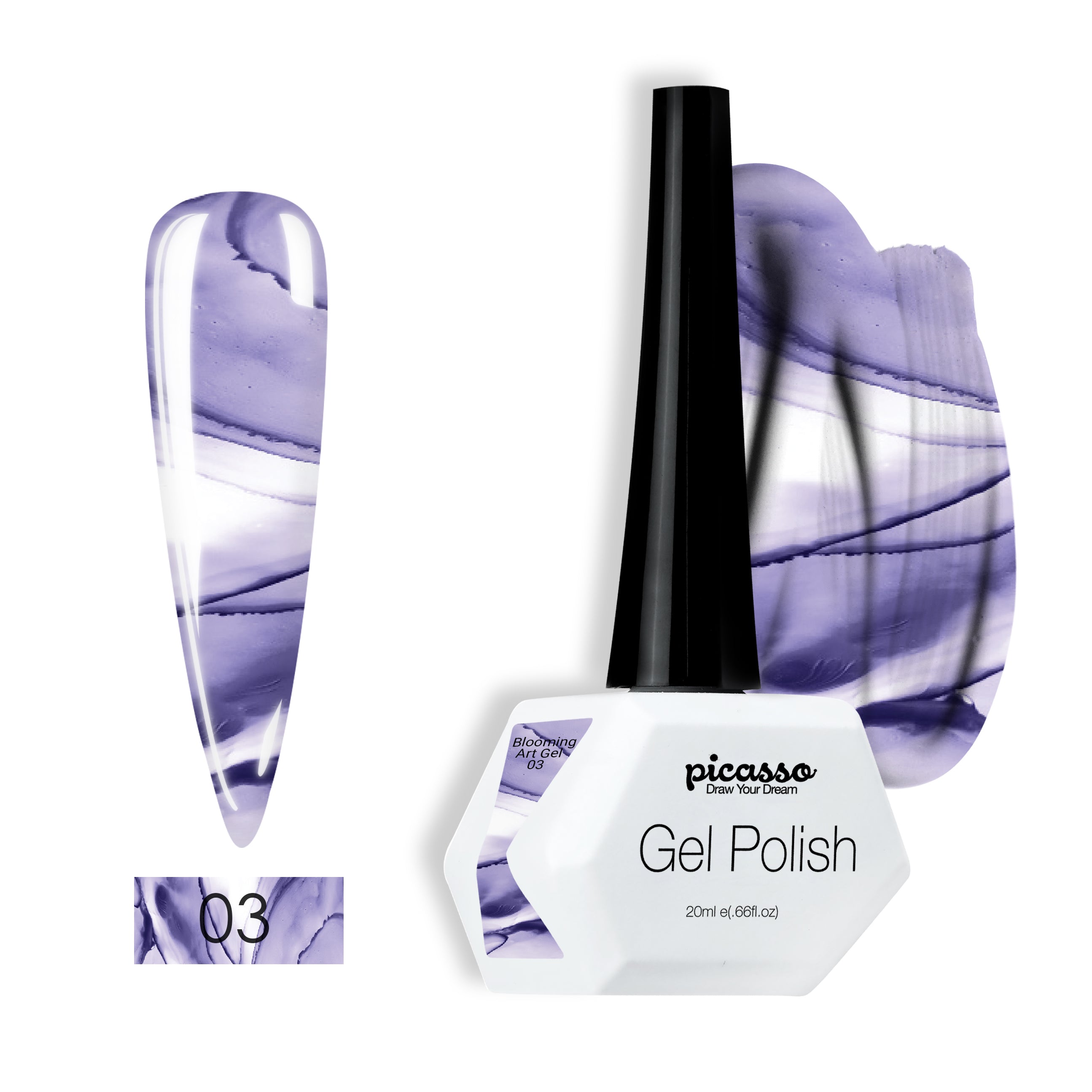 פיקאסו ג'ל מתפשט מס' 3 סגול כהה