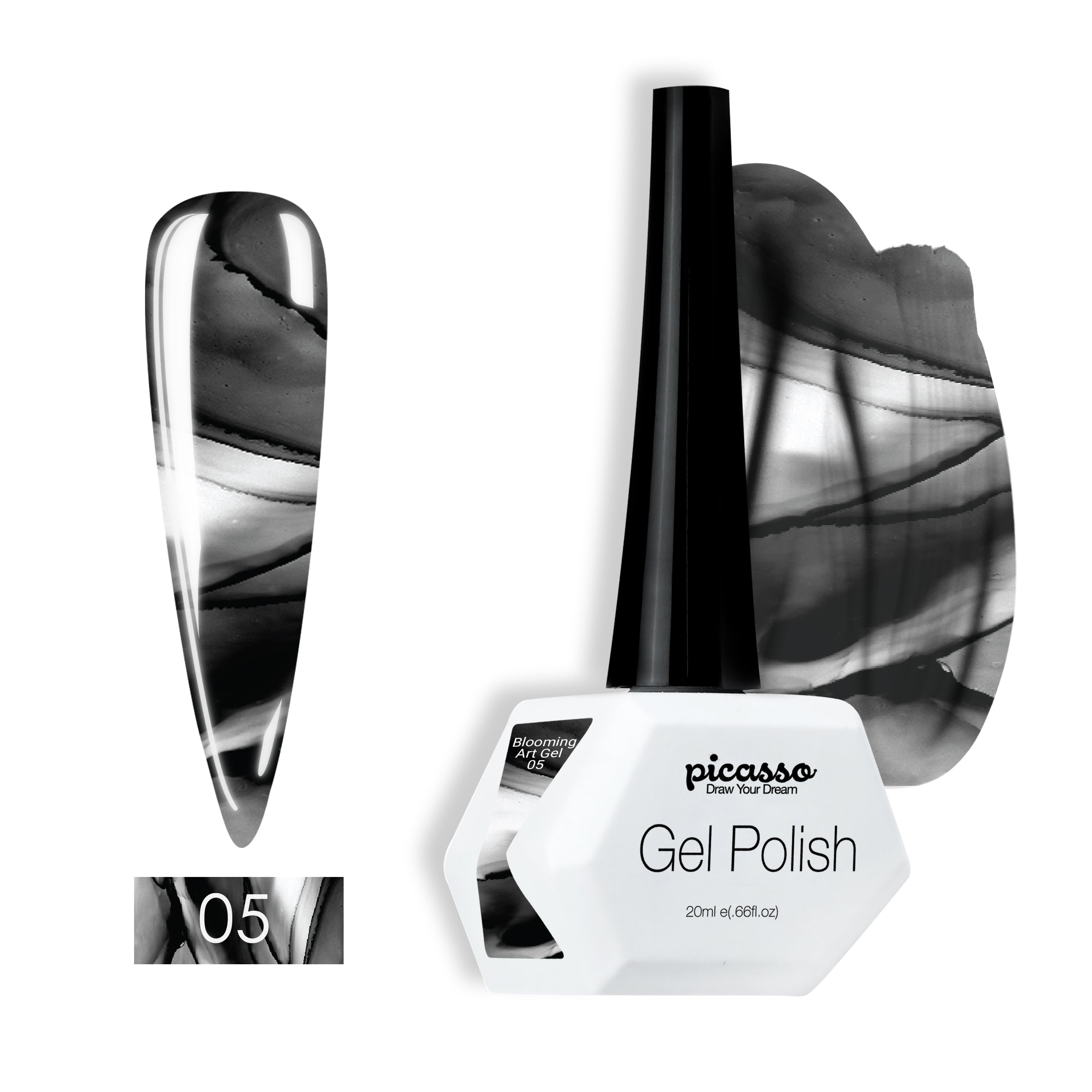 פיקאסו ג'ל מתפשט מס' 5 שחור