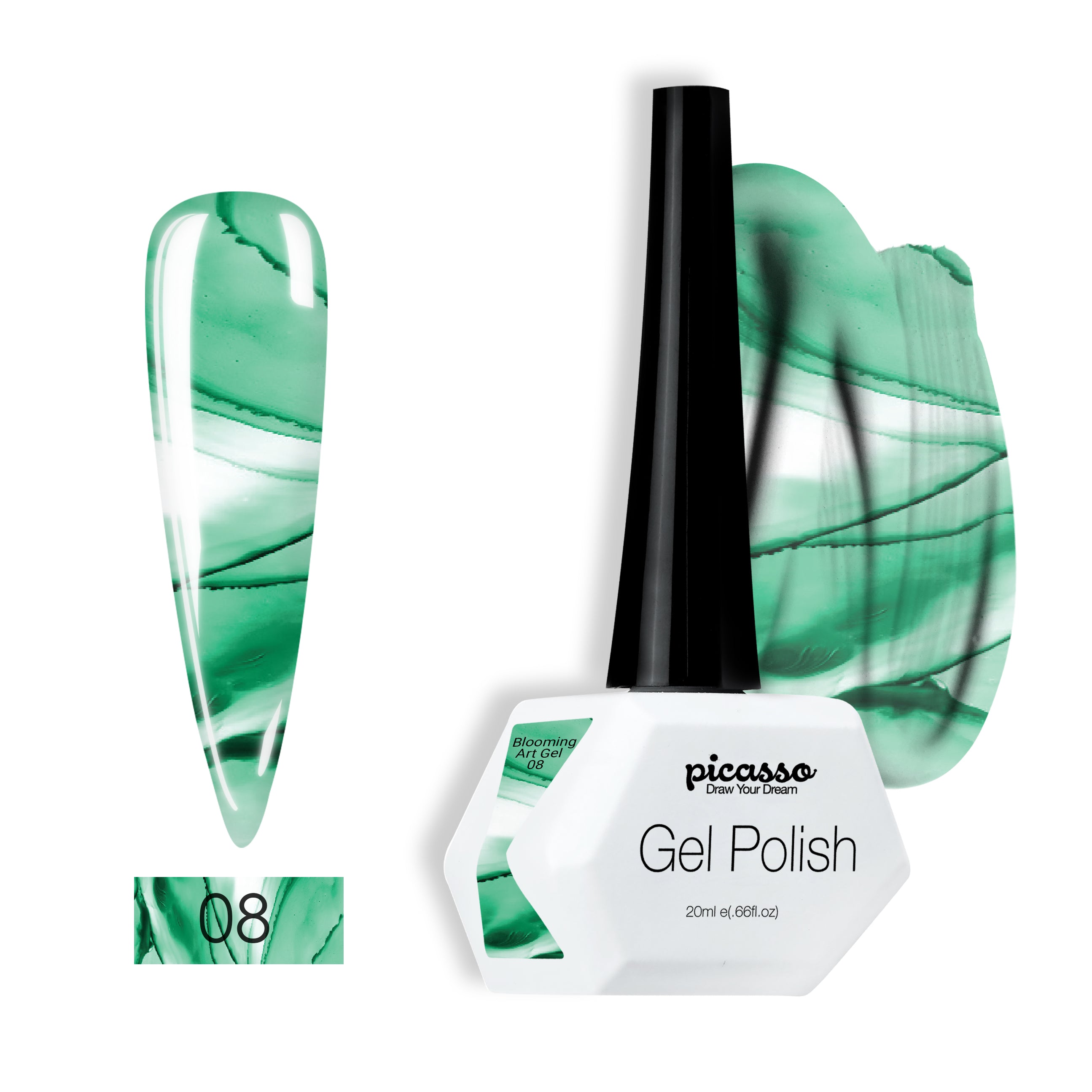 פיקאסו ג'ל מתפשט מס' 8 ירוק