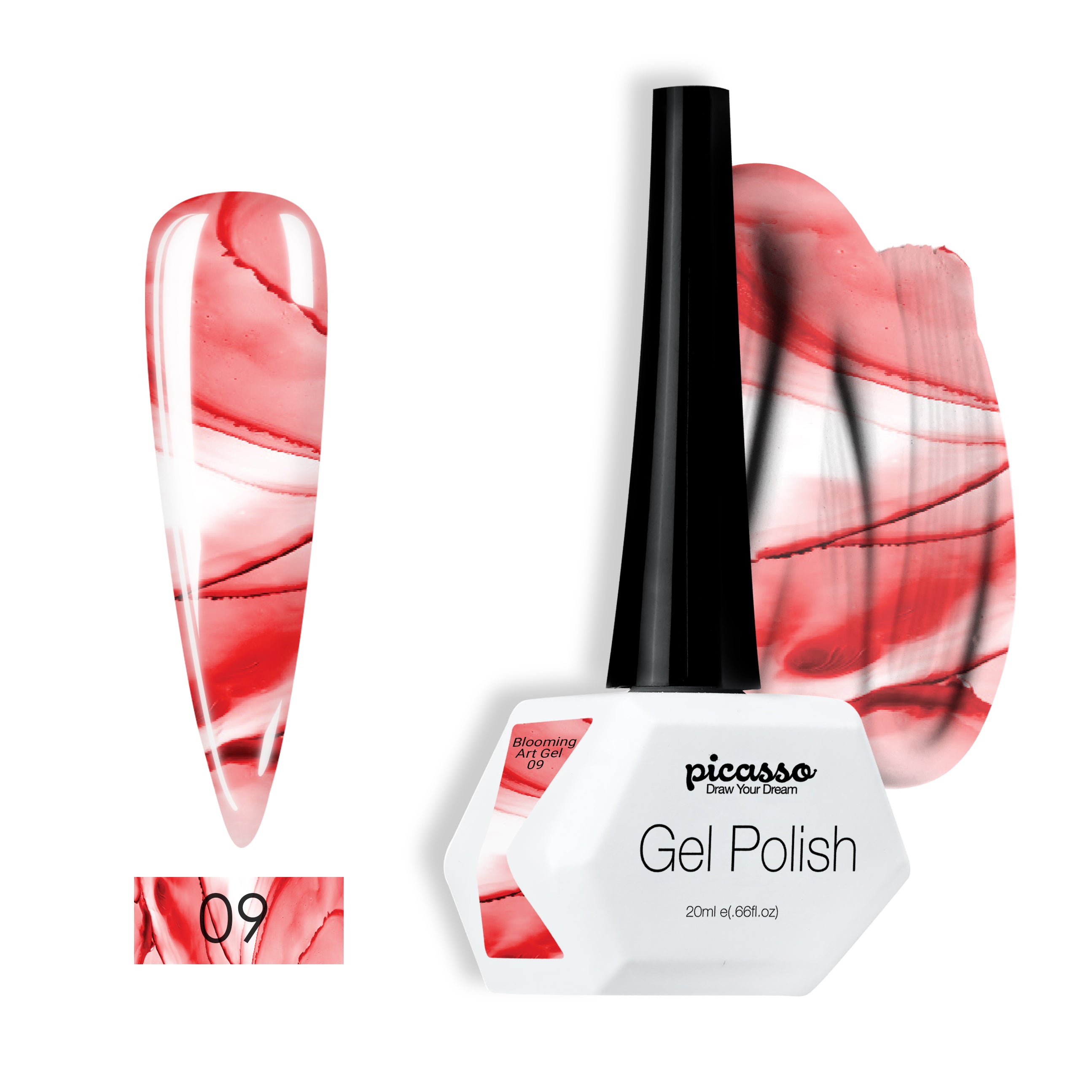 פיקאסו ג'ל מתפשט מס' 9 אדום