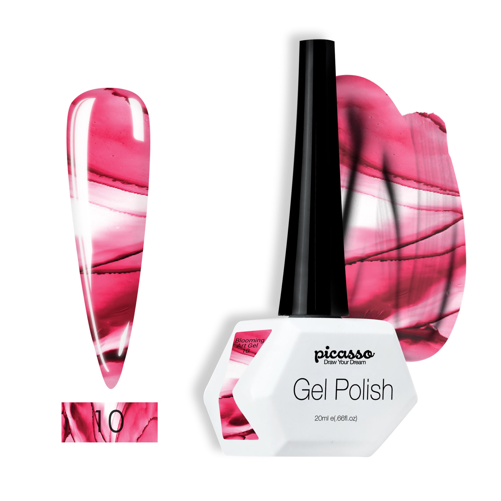 פיקאסו ג'ל מתפשט מס' 10 ורוד עמוק