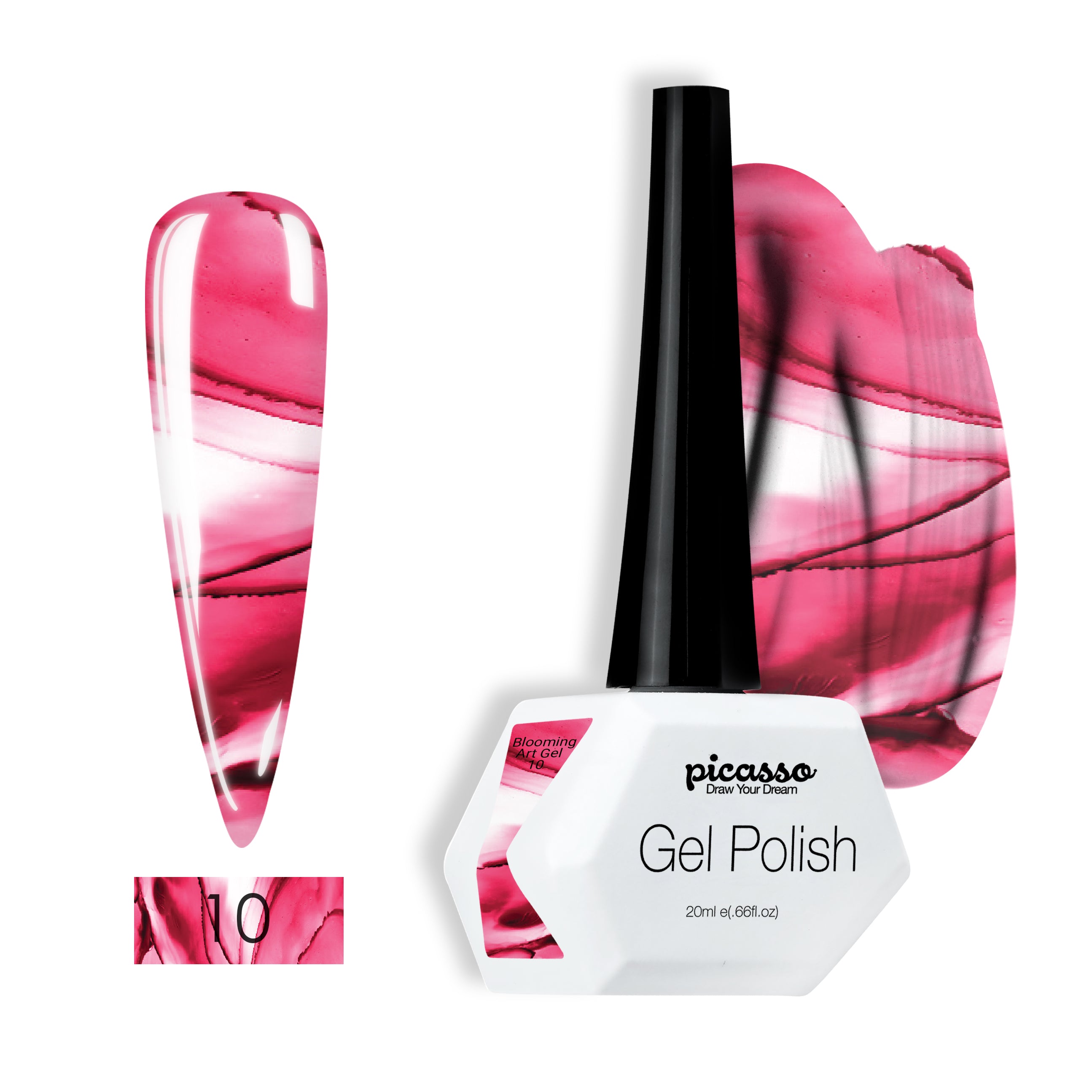 פיקאסו ג'ל מתפשט מס' 10 ורוד עמוק