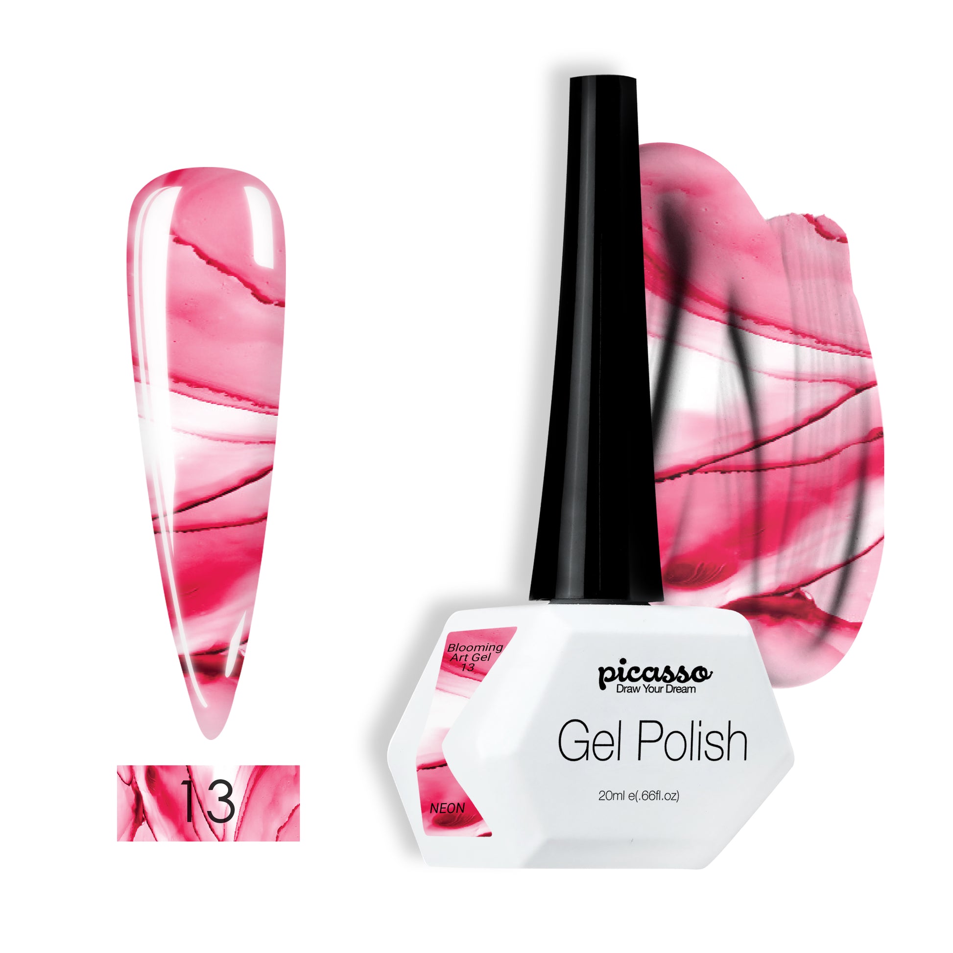 פיקאסו לק ג'ל מתפשט מס' 13 ורוד זוהר ניאון