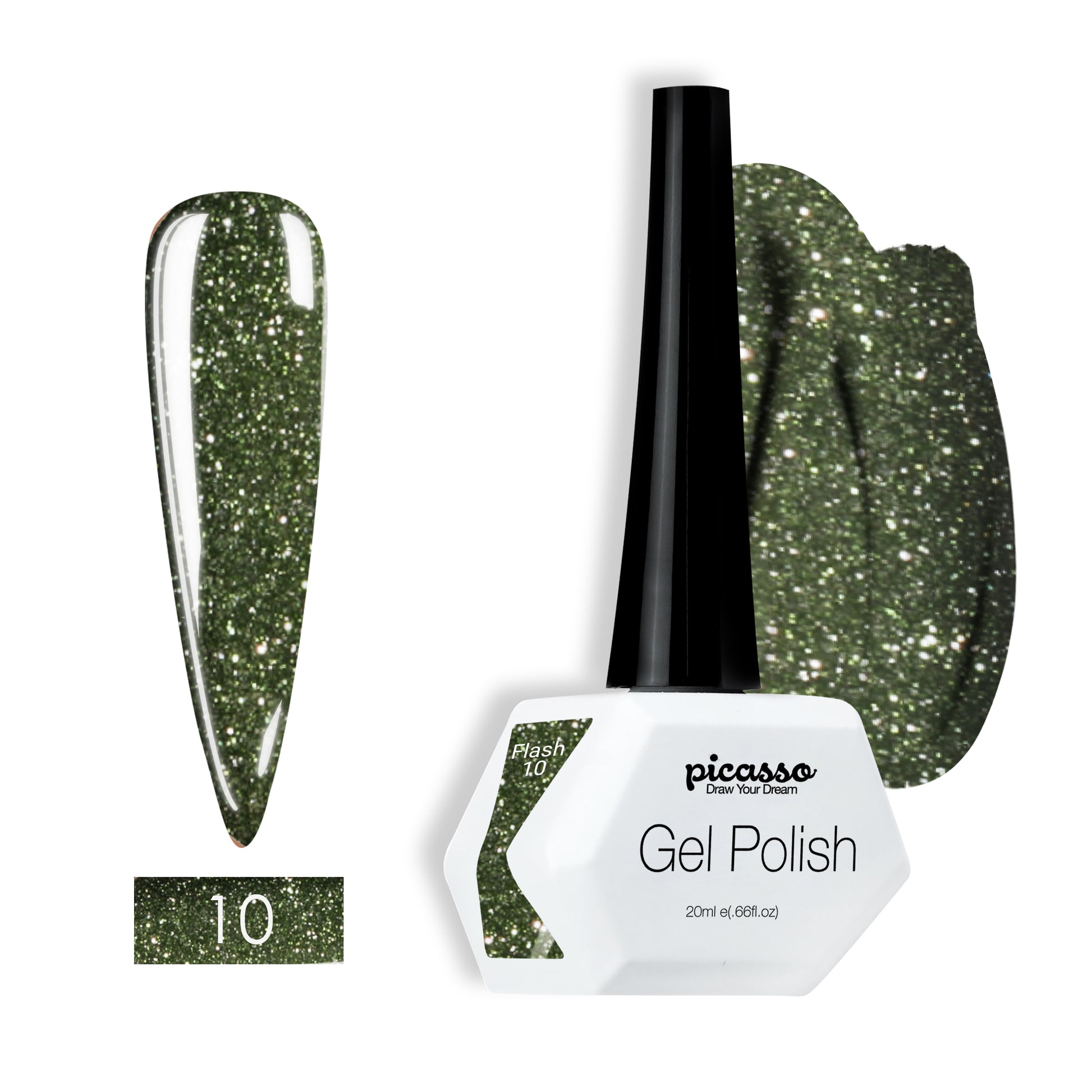 פיקאסו לק ג'ל בצבעים: פלאש 10