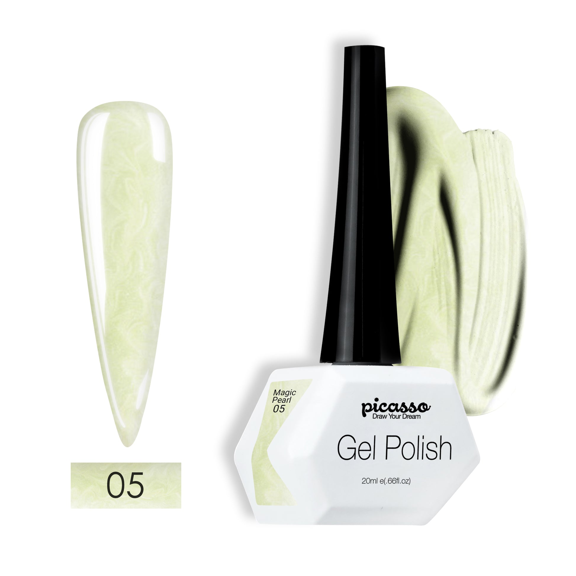 פיקאסו לק ג'ל פנינה ורודה ירוקה 05 פנינת הקסם