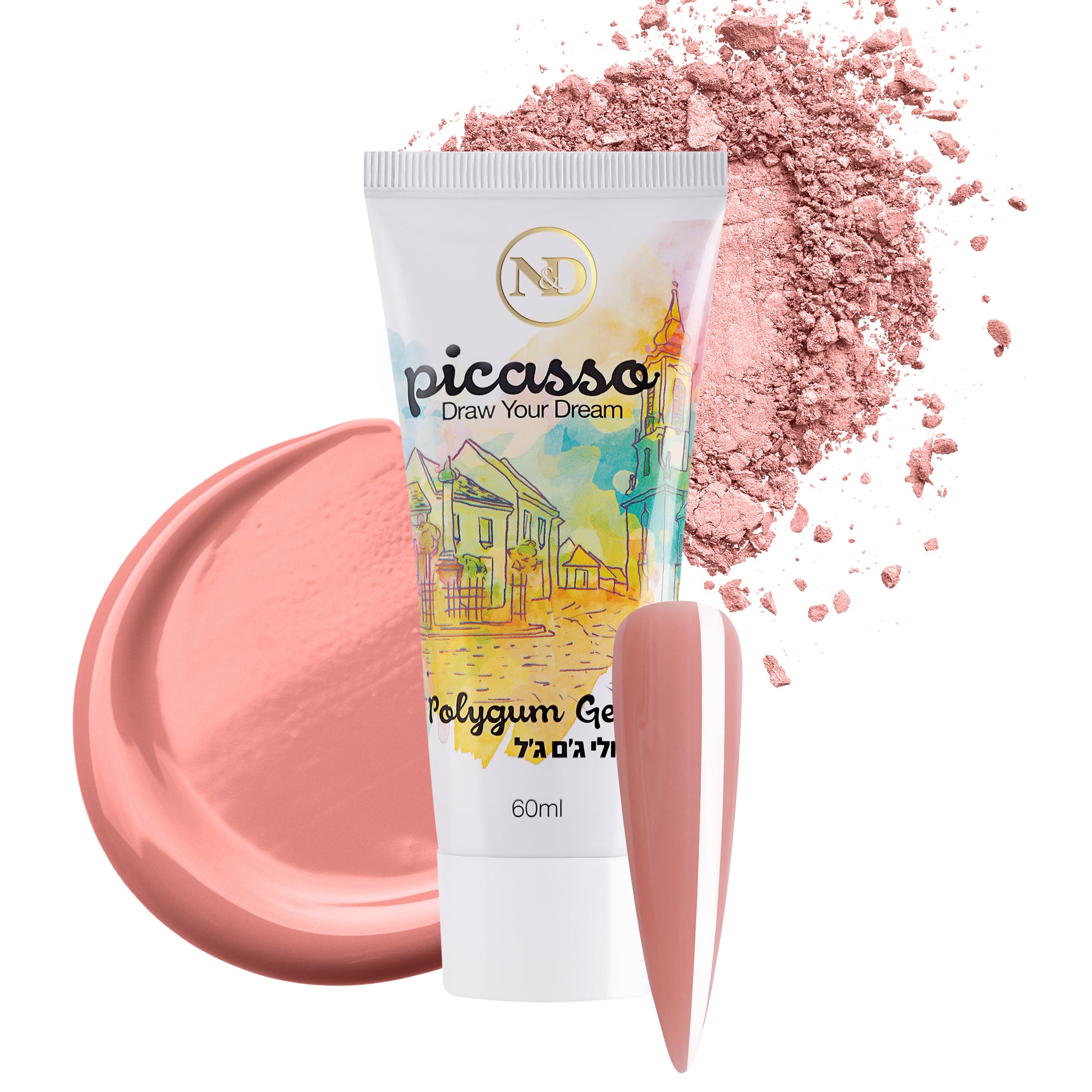 Picasso Poly Gum Gel in Makeup shade for professional nail extensions