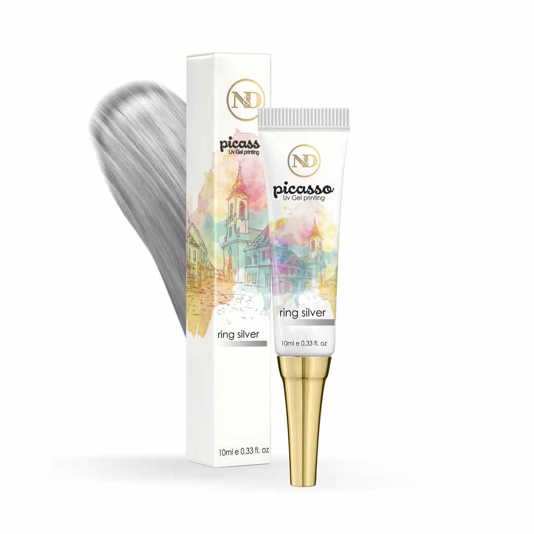 picasso |  פיקאסו - ג'ל ציור לקישוטי ציפורניים - כסף